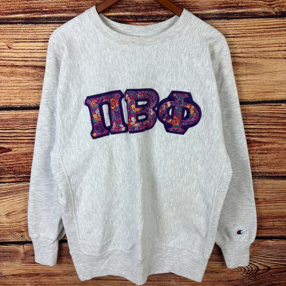 Vintage 1990s Champion Reverse Weave Pi Beta Phi Made in USA Crewneck